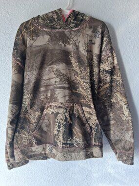 Realtree girl's size M brown and tan camo hoodie